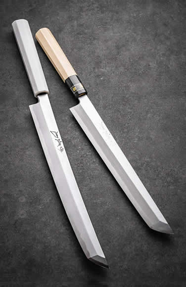 先丸刺身包丁の通販商品一覧。先丸刺身包丁は刺身包丁と同じ用途で切っ先が日本刀のような形をした刺身を引く包丁です
