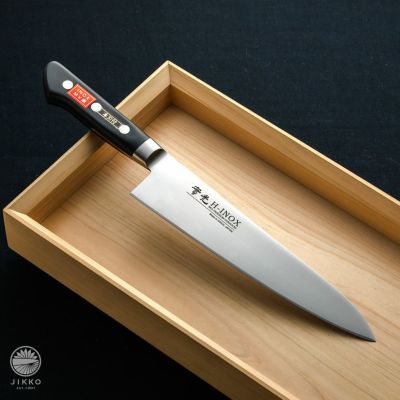 牛刀] INOX ツバ付 牛刀 180mm レビュー | 包丁通販 明治33年創業の實