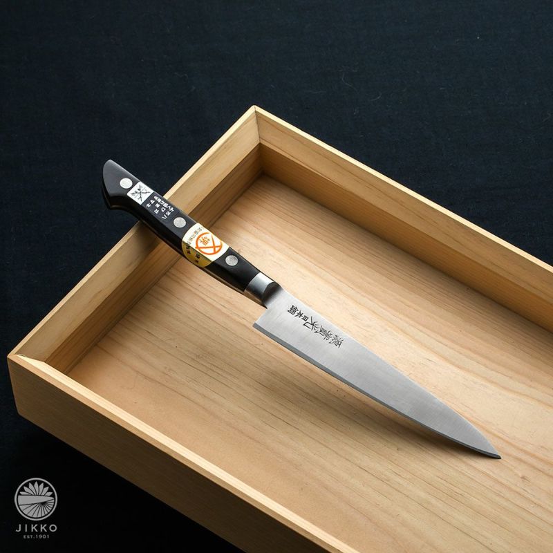 ペティナイフ] 日本鋼 ツバ付 ペティ 150mm | 堺包丁の通販 實光刃物