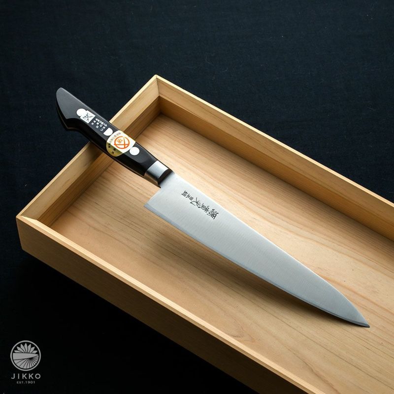 牛刀] 日本鋼 ツバ付 牛刀 210mm | 堺包丁通販 實光刃物（じっこうはもの）