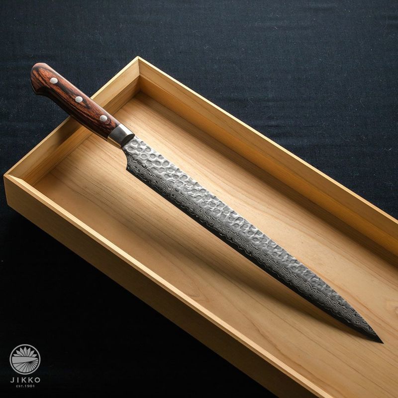 刺身包丁] 槌目ダマスカス 刺身 300mm | 堺包丁の通販 實光刃物