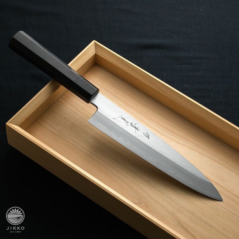 新 arata 片刃 青鋼 牛刀 240mm | 堺包丁の通販 實光刃物(じっこうは