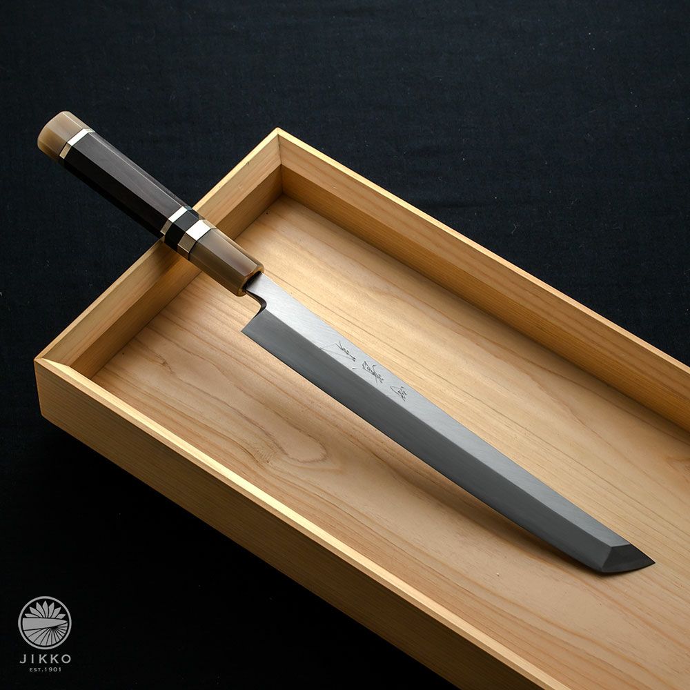 左官鏝 マルキ 特製 安来鋼白紙押鏝 180ミリ （刺身先丸】白紙2号 