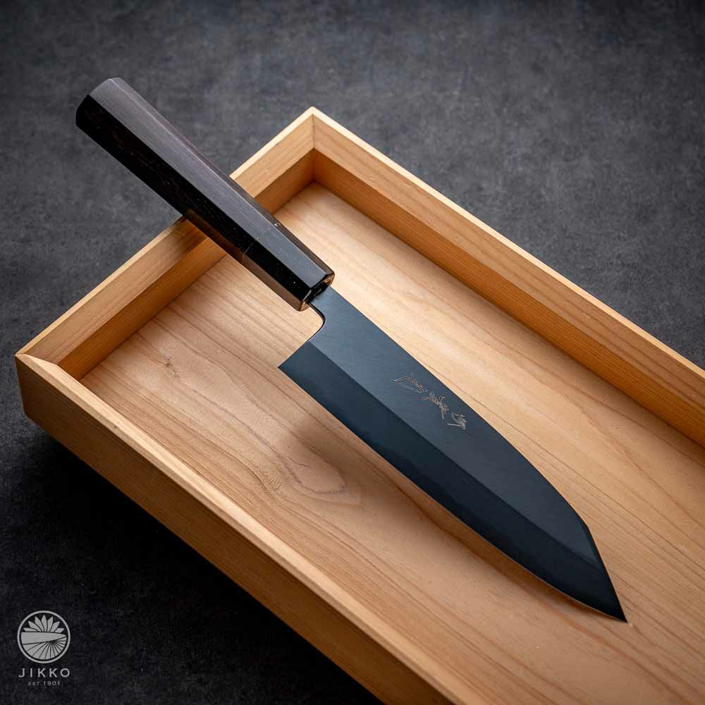 銀座 白鋼】 片刃 切付三徳 | 包丁通販なら明治33年創業の大阪 堺の實